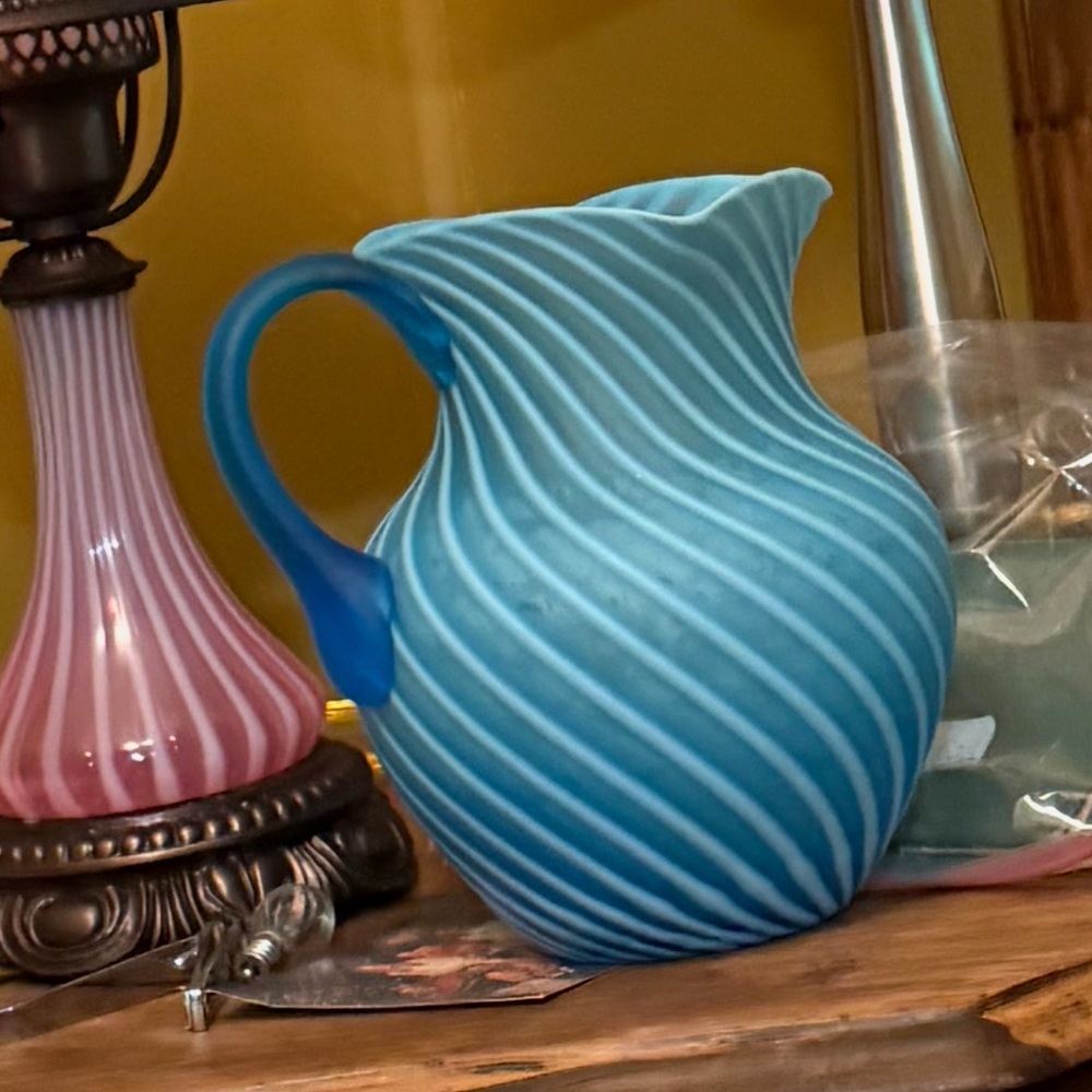 Vibrant Blue Swirl Pitcher